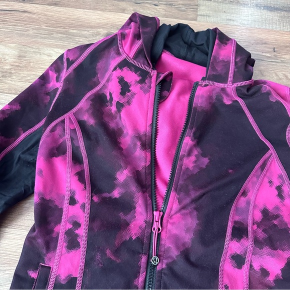 Lululemon Daily Practice Jacket women’s pink and black jacket size 4 - Picture 8 of 13